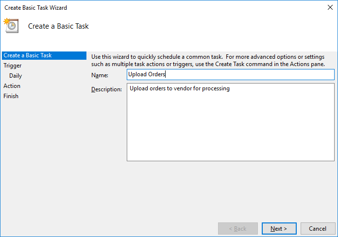 Create basic scheduled task